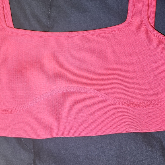 Pink Ribbed Crop Top - Picture 2 of 5